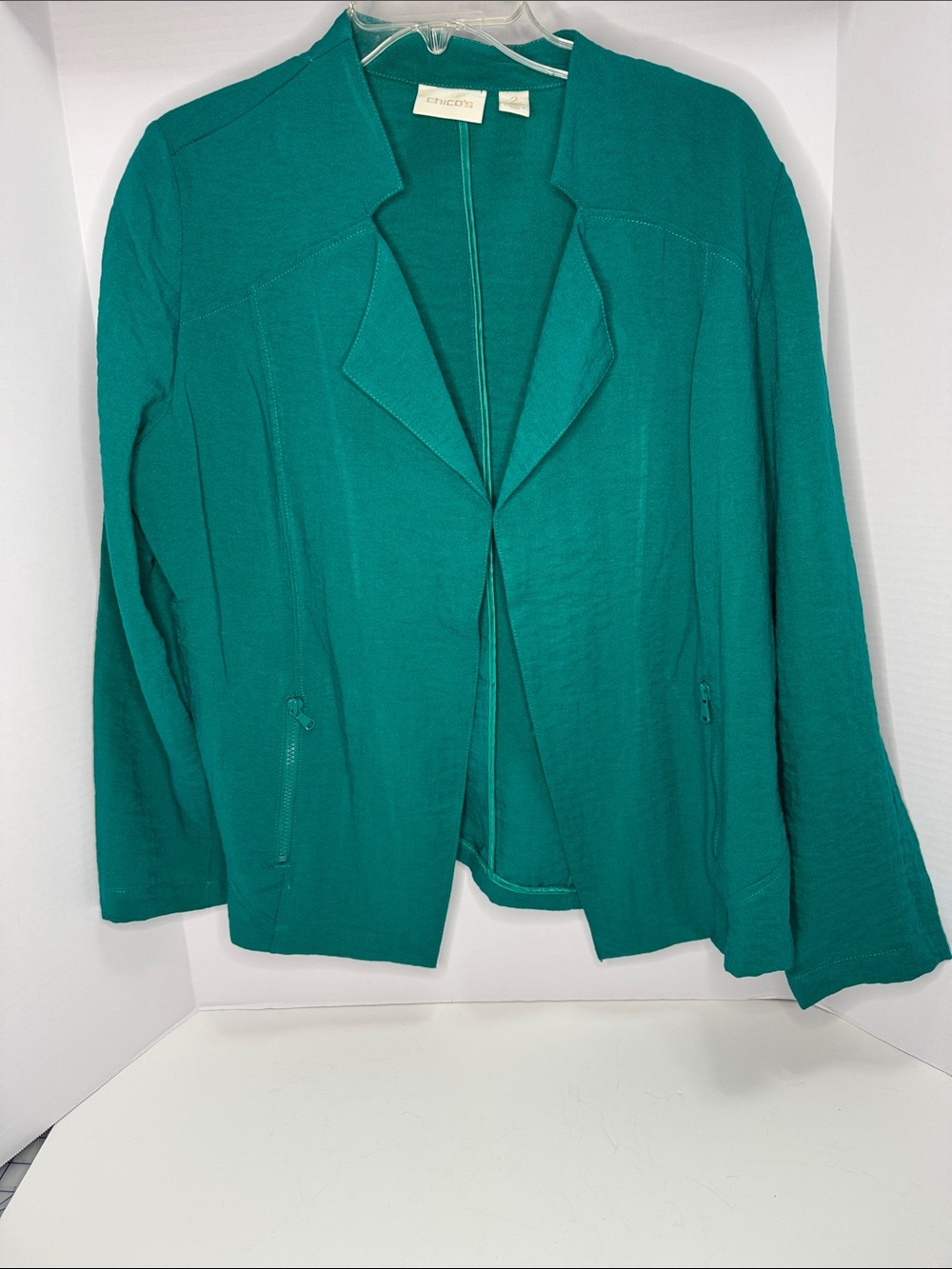 Chico's Teal Open-Front Career Jacket
